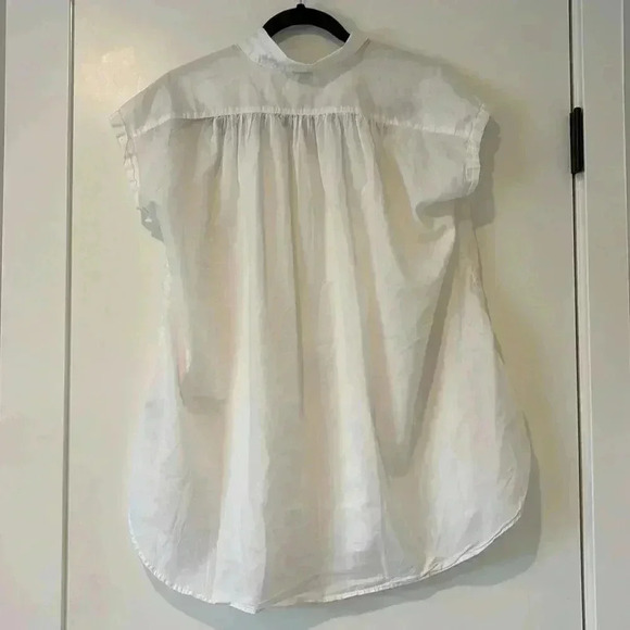 Aerie light and breezy white size XS/TP short sleeve popover blouse - Picture 4 of 4